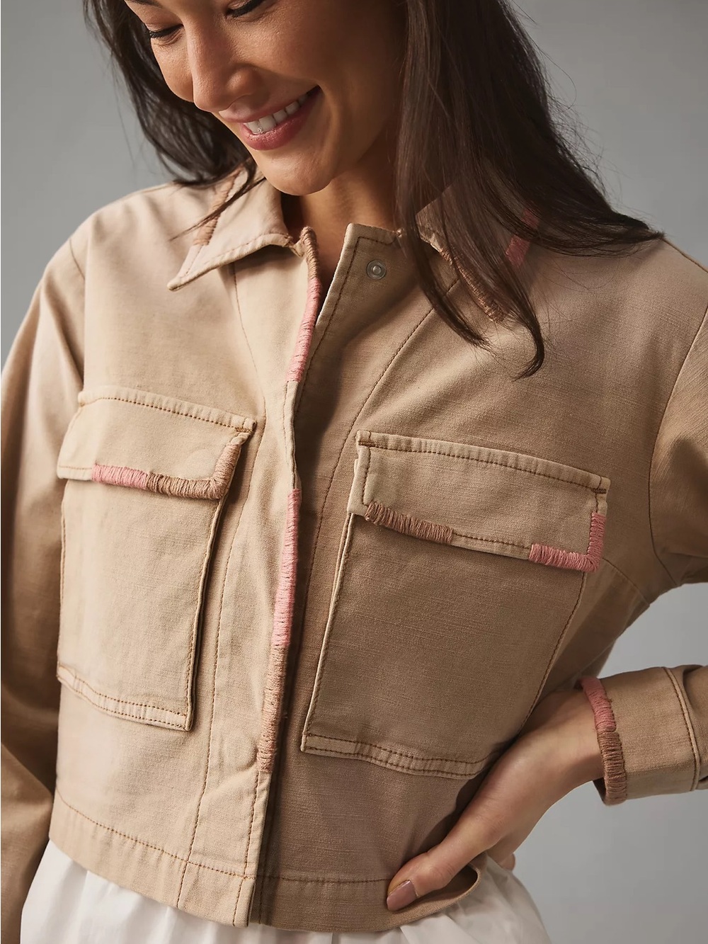 Anthropologie Pilcro Cropped Utility Jacket